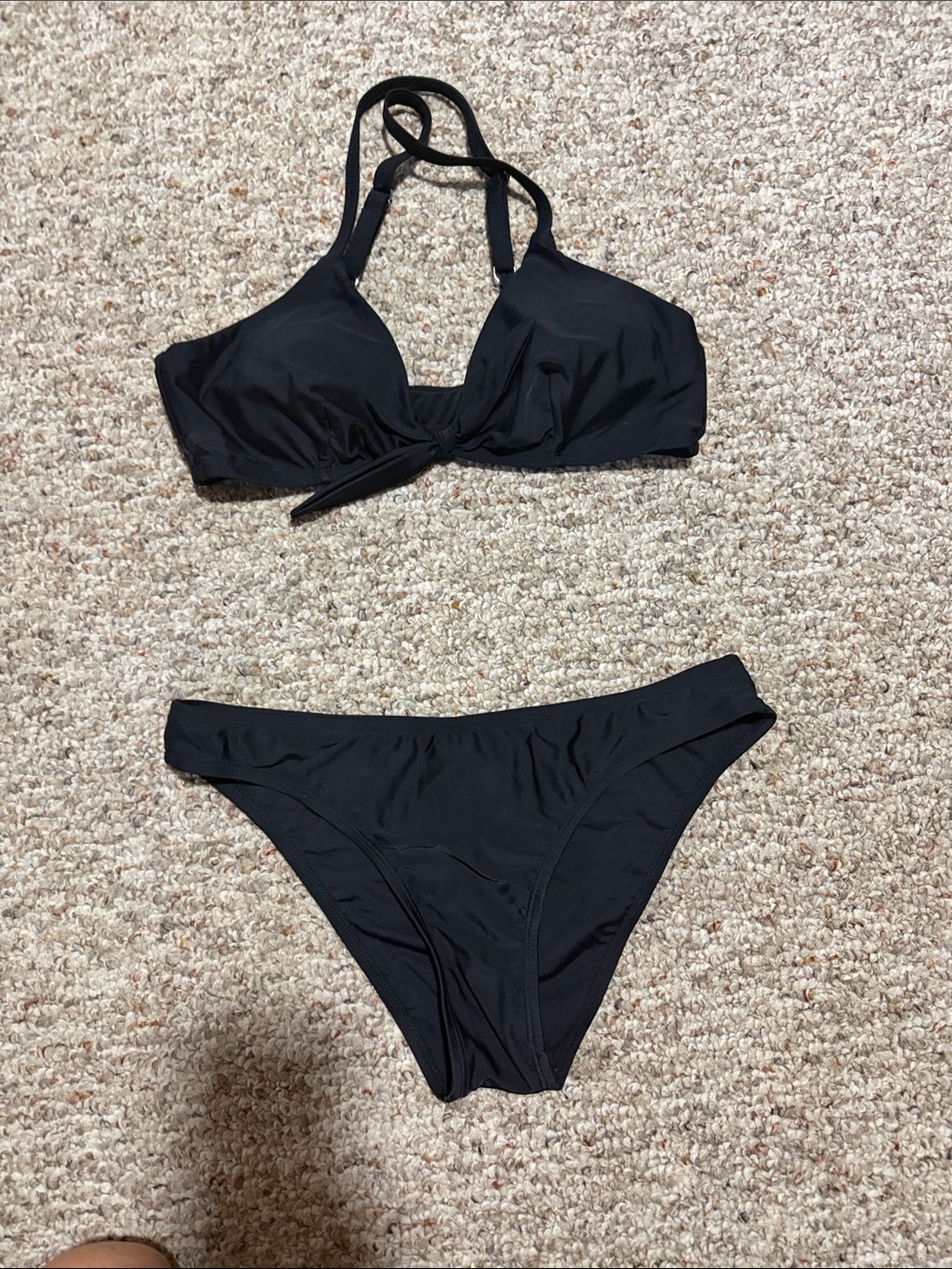 CUPSHE medium Black Women's Bikini Set - Classic Two-Piece Swimwear